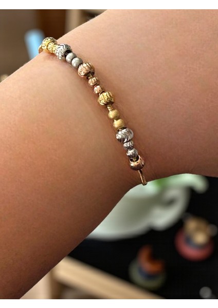 Boncuk Charm Bileklik Gold Çelik fiyatları