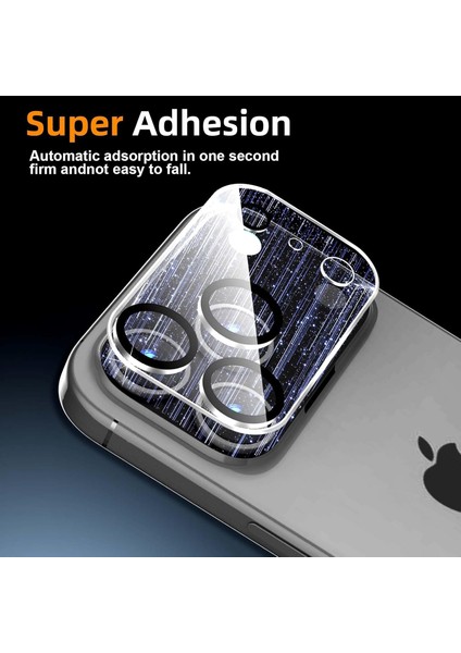Apple iPhone 17 Pro Uyumlu Kamera Koruma Lens Koruyucu Temperli Cam Tam Çerceveli Lens Koruma Şeffaf Lens indirimleri