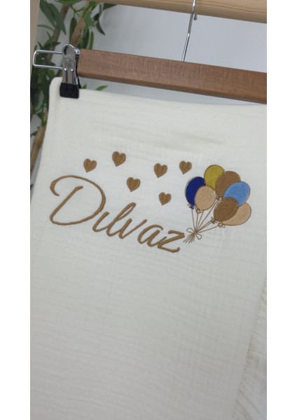 Müslin Yeni Doğan 4katlı Organik %100PAMUK Kişiye Özgü Nakışlı Hastane Çıkış Seti (Çoklu Balon) modelleri