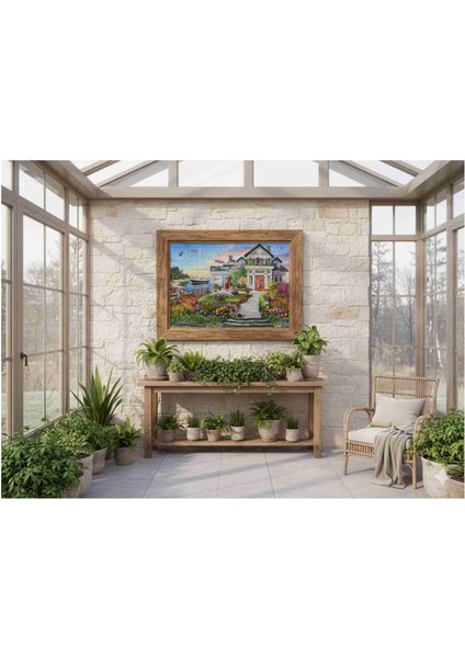 Kıyıdan Kaçış David Maclean Deniz Kenarında Çiçekli Ev 1000 ,500 , 255 , 120 Parça Ahşap (Msf) Puzzle Yapboz modelleri