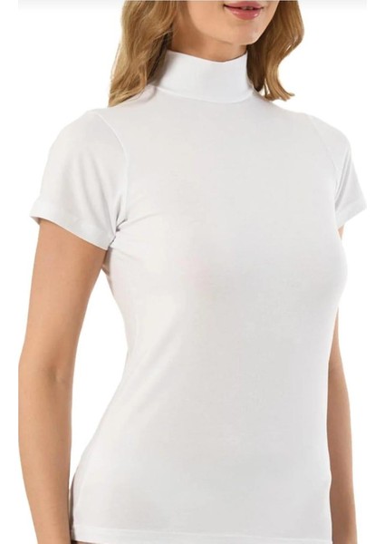 562 Kadın Modal Balıkçı Yaka Yarım Kol Body 6 Adet