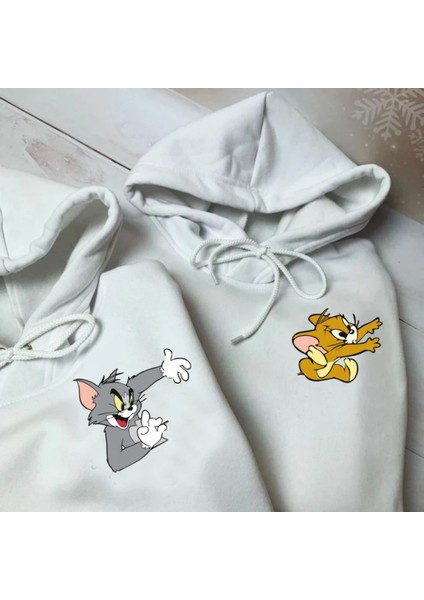 14 Şubat Sevgililer Günü Couple Çift Baskılı Rahat Kalıp Sweatshirt