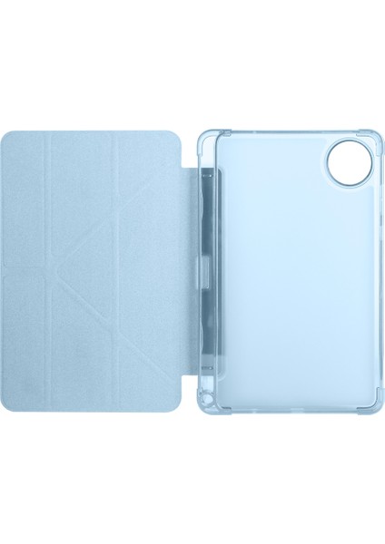 Xiaomi Redmi Pad Se 8.7 Uyumlu Tri Folding Kalem Bölmeli Standlı Kılıf Mavi modelleri