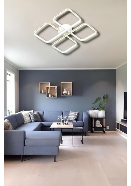 Yasemin White Gold Tek Renk Modern Plafonyer LED Avize fiyatları