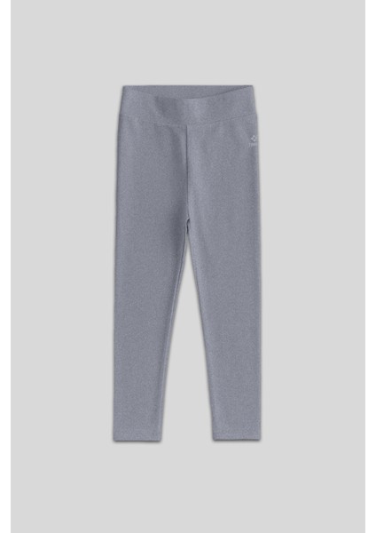 Gri Melanj Yüksek Bel Dar Paça Kız Çocuk Tayt - 75047