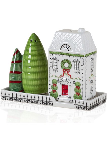 Yılbaşı Temalı Tuzluk Biberlik 3 Parça