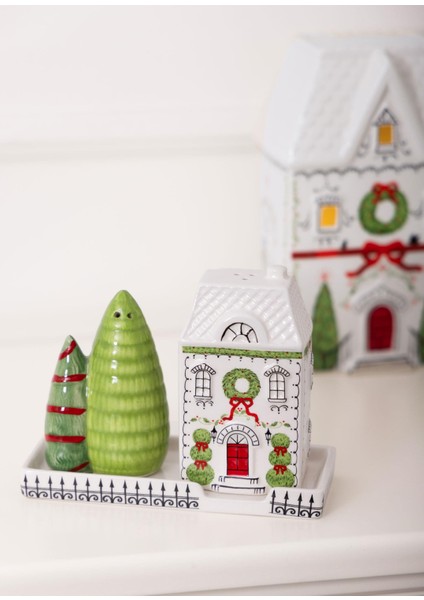 Yılbaşı Temalı Tuzluk Biberlik 3 Parça fiyatları