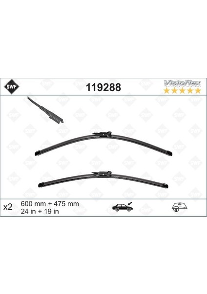 Sılecek Supurgesı Takımı 600MM / 475MM Mercedes W176 C117 X156 . Audı A3 . Renault Koleos . Bmw E90 E92 E93 F30 G22 G23 E84