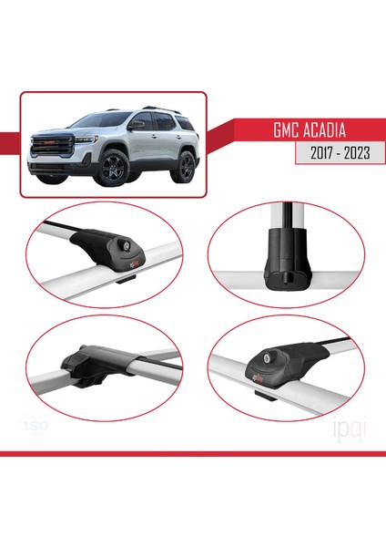 Gmc Acadia 2017-2023 Arası ile Uyumlu Ace-1 Ara Atkı Tavan Barı Gri 2 Adet fırsatları