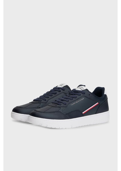 Logolu Deri Sneaker Ayakkabı Erkek Ayakkabı FM0FM05631 Dw5 fiyatları