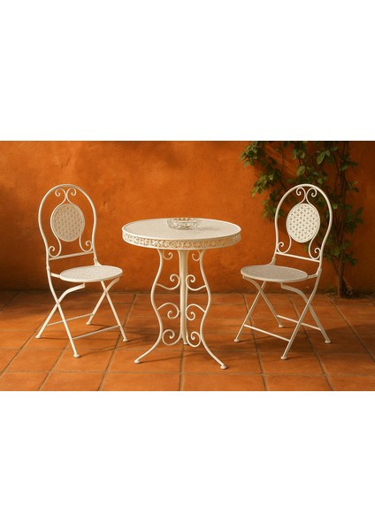 Ferforje Katlanabilir Balkon-Bahçe-Ev Masa Sandalye Takımı fiyatları