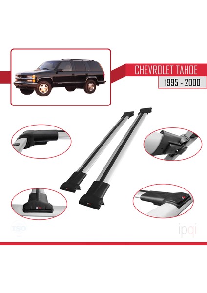 Chevrolet Tahoe 1995-2000 Arası ile Uyumlu Fly Model Ara Atkı Tavan Barı Gri 2 Adet modelleri