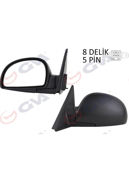 Dış Dikiz Aynası Sol Accent 03 Elektrikli Isıtmalı Konveks 5 Fiş VM-449EHL