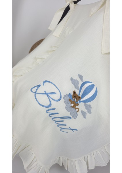 Müslin Yeni Doğan 4katlı Organik %100PAMUK Kişiye Özgü Nakışlı Hastane Çıkış Seti (Ayıcık Model-3) modelleri