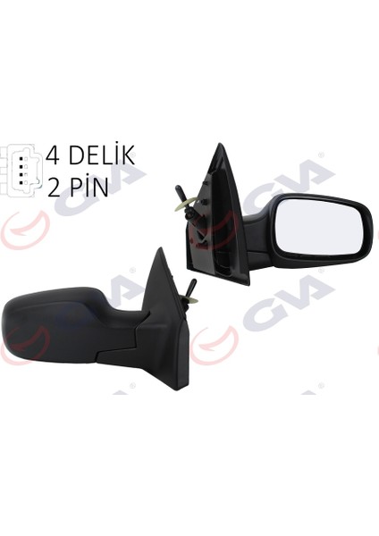 Dış Dikiz Aynası Sağ Clıo 06 Mekanik Isıtmalı Sensörlü Konveks 2 Fiş VM-6136SR