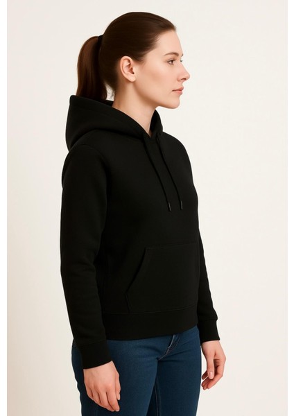 Kadın Siyah Kapüşonlu SWEATSHIRT-W1108-K fiyatları