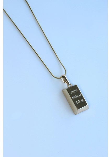 Fine Gold Külçe Altın Uçlu 316L Çelik Paslanmaz Kararmaz Kadın Çelik Kolye fiyatları