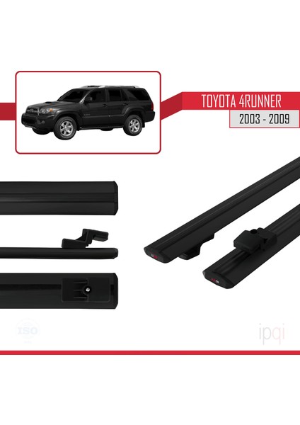 Toyota 4runner 2003-2009 Arası ile Uyumlu Basıc Model Ara Atkı Tavan Barı Siyah 2 Adet modelleri