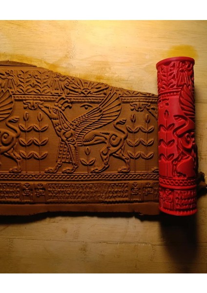 15 cm Seramik-Polimer Kil-Kurabiye-Pastacılık Doku Rulosu Desen Oklavası