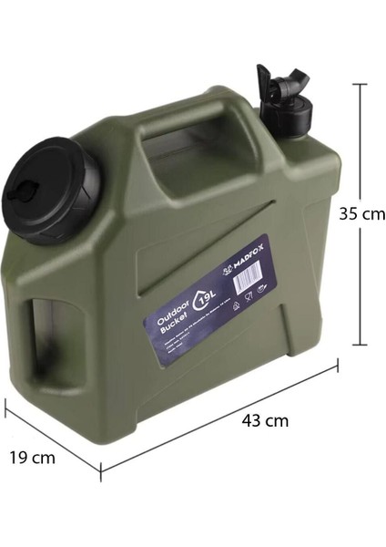 2 Adet Madfox Galon Air Pe Musluklu Su Bidonu 19 Litre Green fiyatları