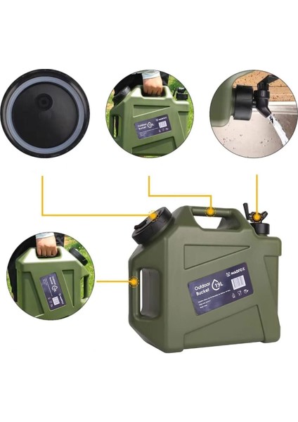 2 Adet Madfox Galon Air Pe Musluklu Su Bidonu 19 Litre Green fırsatları