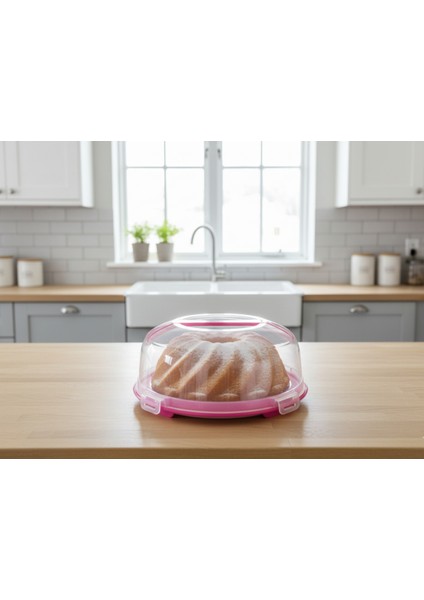 Kilitli Kapaklı Kek ve Pasta Fanusu 34 cm Büyük Boy – 7 Litre | Taşınabilir, Bpa Free, Bulaşık Makinesine Uygun fırsatları