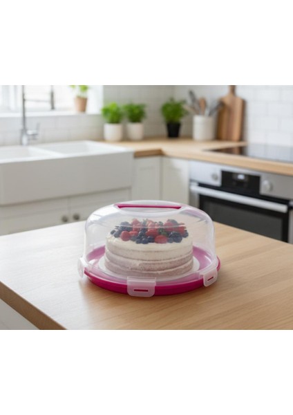 Kilitli Kapaklı Kek ve Pasta Fanusu 34 cm Büyük Boy – 7 Litre | Taşınabilir, Bpa Free, Bulaşık Makinesine Uygun indirimleri