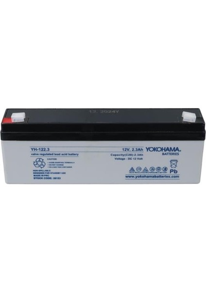 Yokohama YH-122.3 12 Volt - 2.3 Amper Yatık Uzun Akü (176X61X33 Mm) modelleri