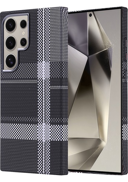 Galaxy S24 Ultra Kılıf M-Safe Şarj Özellikli Karbon Fiber Görünümlü Nekst Kapak