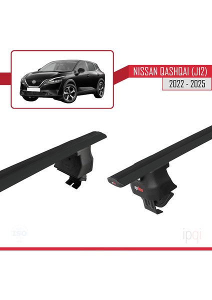 Nissan Qashqai 3 (J12) 2022 ve Sonrası ile Uyumlu Ace-4 Ara Atkı Tavan Barı Siyah 2 Adet fırsatları