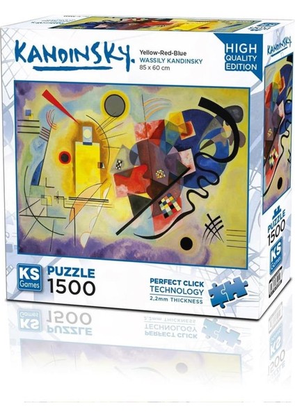 22033 Yellow Red Blue 1500 Parça Puzzle -Ks Puzzle