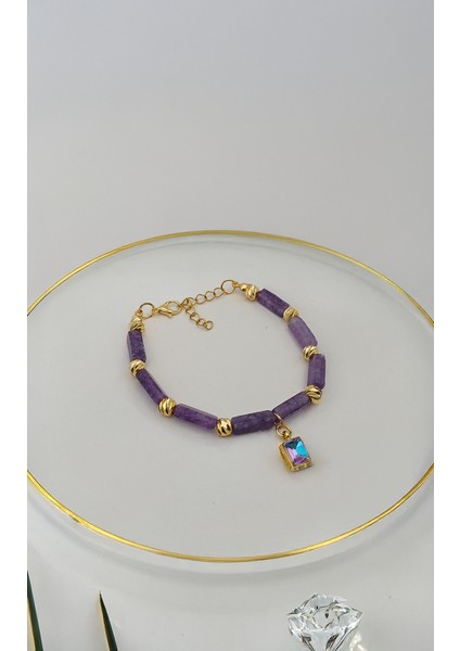 Ametist Taşı Bileklik – Doğal Mor Kuvars Enerji Taşı | El Yapımı & Gerçek Ametist – Xtaki fiyatları