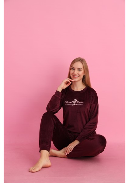 Fransız Kadifesi Kadın Pijama Takımı – Always Forever Modeli fiyatları