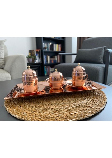 2'li Dövme Desenli Bakır Kahve Fincan Takımı fiyatları