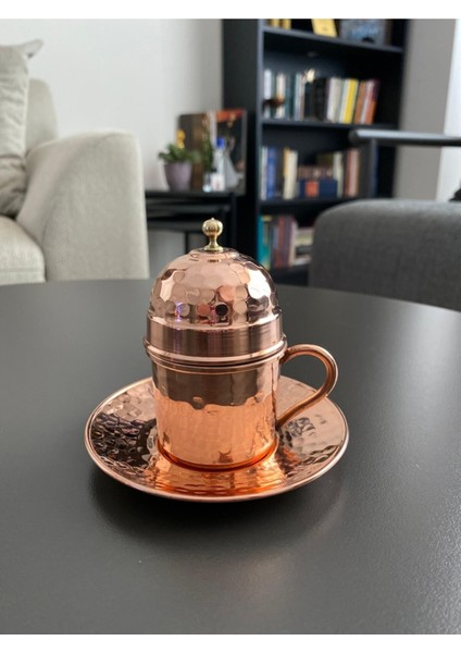 2'li Dövme Desenli Bakır Kahve Fincan Takımı modelleri