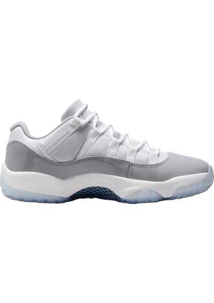 Air Jordan 11 Retro Low Unisex Leather Sneaker Hakiki Deri Unisex Günlük Spor Ayakkabı Beyaz Gri