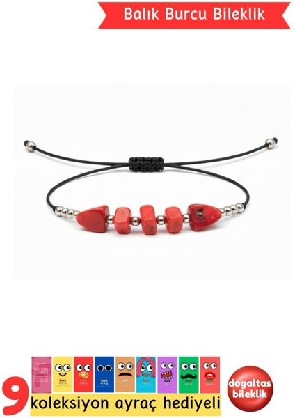 Balık Burcu Yıldız Doğal Taş Ip Burç Bilekliği Halhal