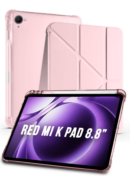 Redmi K Pad Tablet 8.8” Uyumlu Tri Folding Kalem Bölmeli Uyku Modlu Akıllı Kılıf