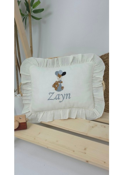 Müslin Yeni Doğan 4katlı Organik %100PAMUK Kişiye Özgü Nakışlı Hastane Çıkış Seti (Balonlu Ayıcık-2) fiyatları