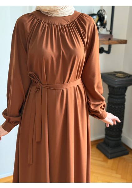 Reglan Kollu Büzgülü Elbise 5089 fırsatları