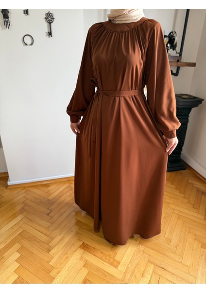 Reglan Kollu Büzgülü Elbise 5089 indirimleri