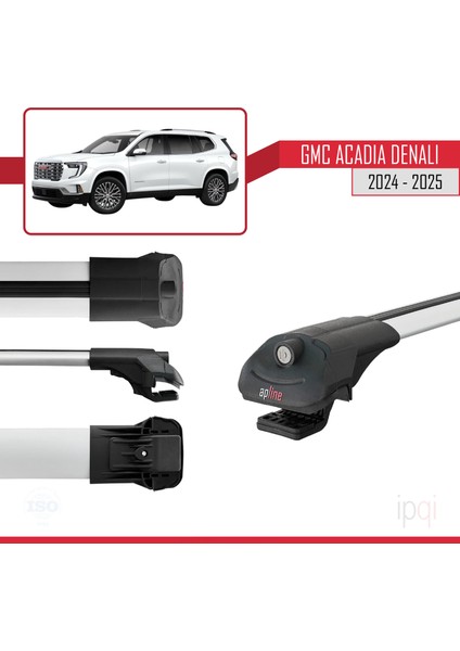 Gmc Acadia Denali 2024-2025 Arası ile Uyumlu Ace-1 Ara Atkı Tavan Barı Gri 3 Adet modelleri