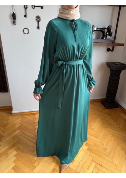 Reglan Kol Bel Lastikli Elbise 5077 fiyatları