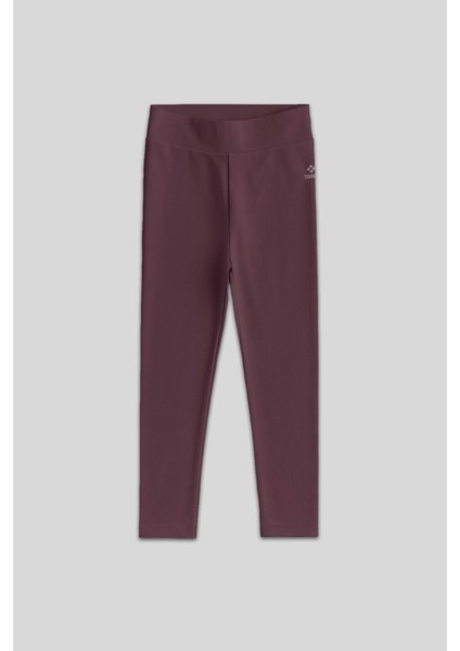 Kahverengi Yüksek Bel Dar Paça Kız Çocuk Tayt - 75047