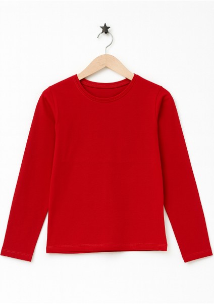 Erkek Çocuk Bisiklet Yaka Düz Uzun Kollu Tişört modelleri