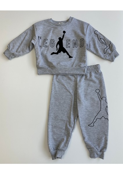 Basketboll Desenli Erkek Çocuk Eşofman Takımı