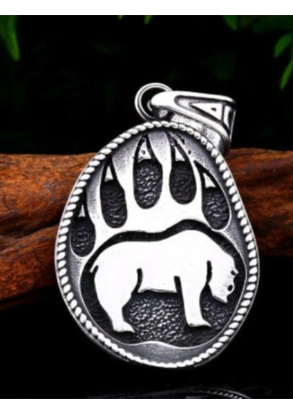 Double Bear Set – Viking Ayı Figürlü Paslanmaz Çelik Erkek Kolye Seti (2’li) modelleri