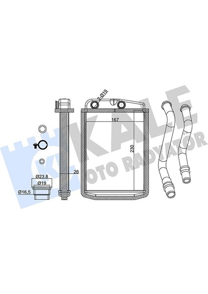 Kalorifer Radyatörü Peugeot Boxer Iıı Cıtroen Jumper Fıat Ducato Iıı 06 230X163X26
