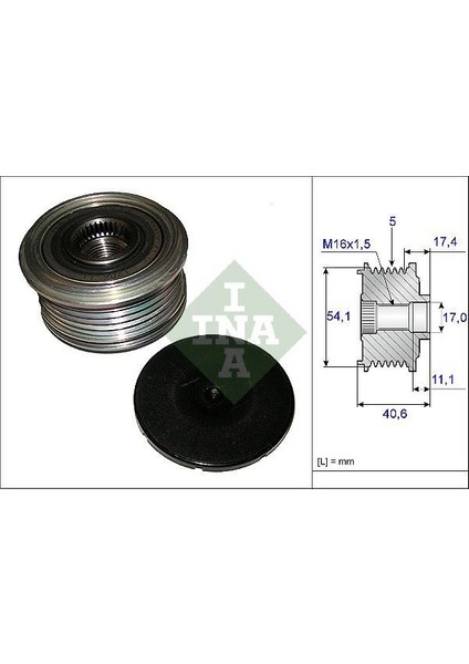 535008910 - Alternatör Kasnağı Rulmanlı Clıo Iı-Iıı-Modus 1.5 Dci 04 8200360480 Alternatör Için