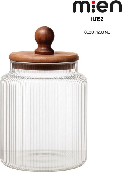 Akasya Kapak Ball Cam Kavanoz 1200ML